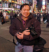 Jook Leung in Times Square